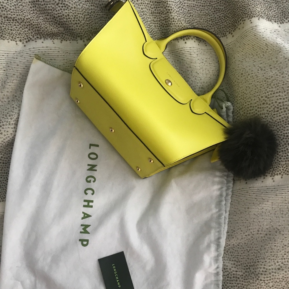 Chartreuse Longchamp Bucket Bag